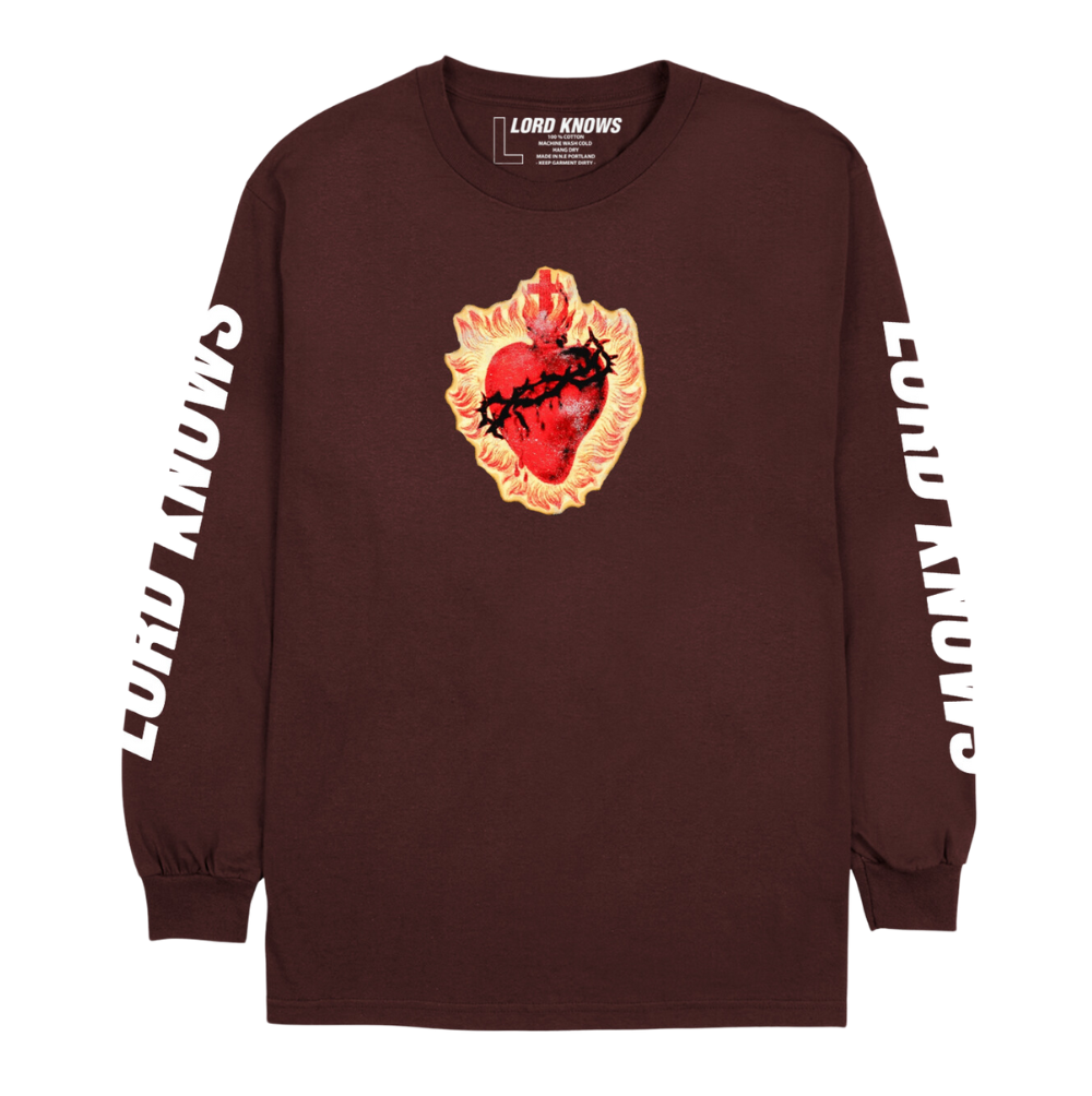 SCARED HEART L/S (BROWN)